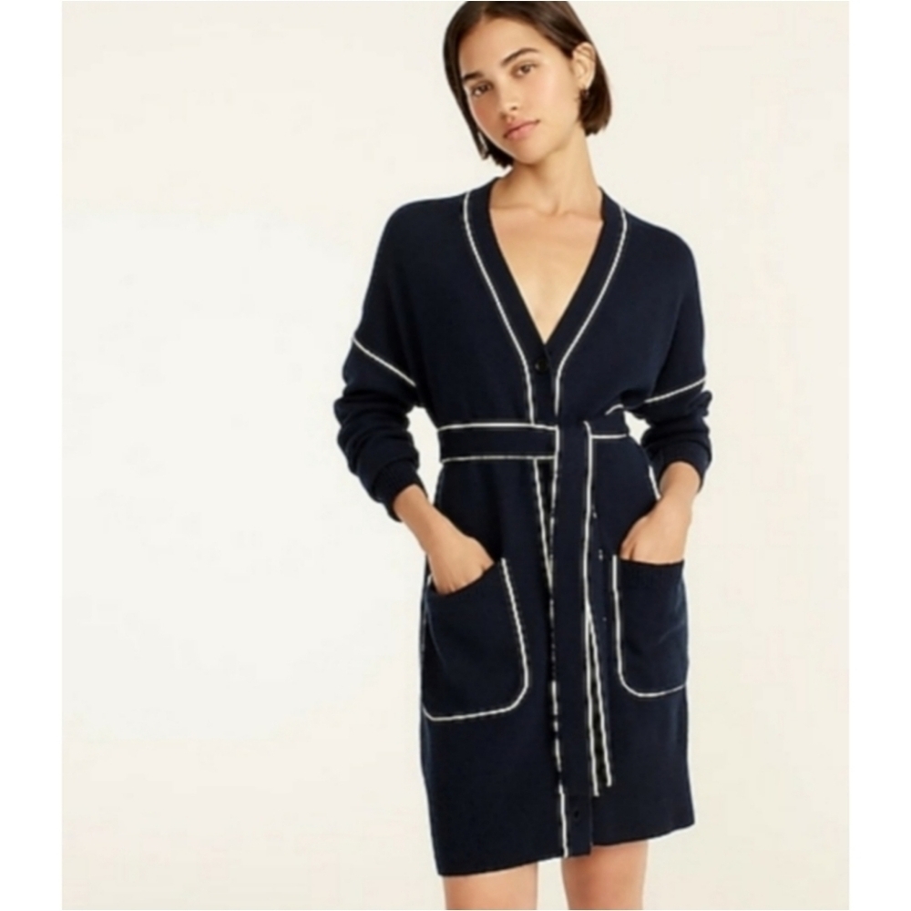 BELT NOT INCLUDED J. Crew Wool - Cashmere Cardigan Dress - Picture 2 of 9